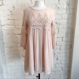 NWT Mittoshop Pink Lace Dress